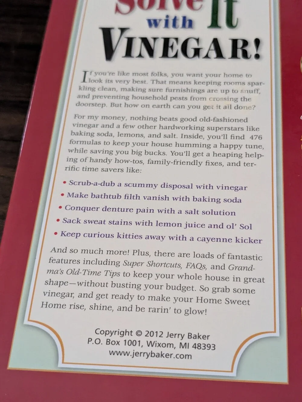 Solve It with Vinegar! & Vintage Blue Book For Canning